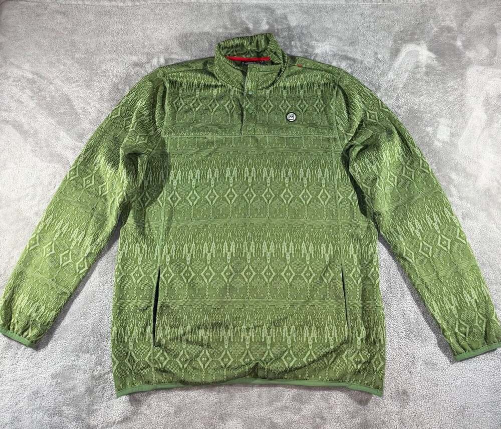 Avalanche Pullover Shirt Size XL Green Tapestry Aztec Geometric